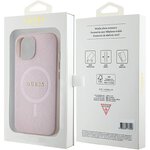 Guess nakładka do iPhone 15 Plus 6.7" GUHMP15MPSAHMCP różowa hardcase Saffiano MagSafe