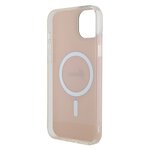 Guess nakładka do iPhone 15 6.1" GUHMP15SHITSP różowa hardcase IML Iridescent MagSafe