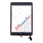 MUSTTBY Ekran dotykowy + taśma klejąca + Home do iPAD mini 1 (czarny)