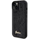 Guess nakładka do iPhone 14 6,1" GUHCP14SPSFDGSK HC SEQUIN SCRIPT METAL czarna
