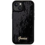 Guess nakładka do iPhone 14 6,1" GUHCP14SPSFDGSK HC SEQUIN SCRIPT METAL czarna
