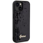 Guess nakładka do iPhone 14 6,1" GUHCP14SPSFDGSK HC SEQUIN SCRIPT METAL czarna