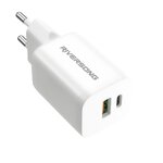 Riversong ładowarka sieciowa SafeKub D6 1x USB 1x USB-C 30W biała AD28