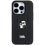 Karl Lagerfeld nakładka do iPhone 11 KLHCN61GSAKCPK czarna HC GRIPSTAND SAFFIANO KC PINS