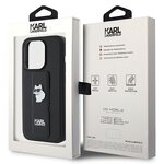 Karl Lagerfeld nakładka do iPhone 14 Pro Max 6,7" KLHCP14XGSACHPK HC GRIPSTAND SAFFIANO CHOUPETTE PINS czarna
