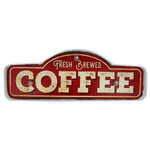 Znak Metalowy RETRO LED Fresh Brewed Coffee Forever Light