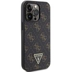 GUESS futera do IPHONE 14 Pro GUHCP14LPG4GPK (4G Triangle Metal Logo) czarny