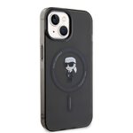 Karl Lagerfeld nakładka do iPhone 15 6,1" KLHMP15SHFCKNOK czarna hardcase IML Ikonik MagSafe
