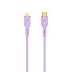 WIWU kabel YQ01 USB-C - Lightning 30W 1,2m fioletowy