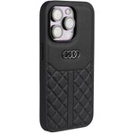 Audi nakładka do iPhone 14 Pro 6,1" AU-TPUPCIP14P-Q8/D1-BK czarna hardcase Genuine Leather