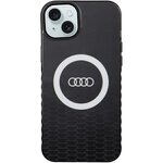 Audi nakładka do iPhone 15 Plus 6,7" czarna IML Big Logo MagSafe Case