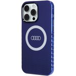 Audi nakładka do iPhone 15 Pro Max 6,7" niebieska IML Big Logo MagSafe Case