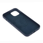 Nakładka Mag Leather do iPhone 12 / 12 Pro 6,1" ciemnoniebieska