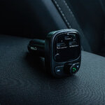 Forever transmiter FM Bluetooth 2 x USB-A 1 x USB-C PD 30W TR-370 czarny
