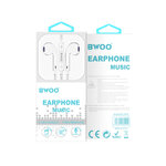 BWOO słuchawki BO-HF05 Wired Earphone 3.5mm stereo białe