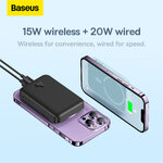 Baseus power bank magnetyczny Mini 20W 10000mAh czarny
