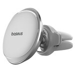 Baseus uchwyt samochodowy magnetyczny z klipsem na kabel srebrny new2 do kratki
