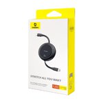 Baseus kabel Free2Draw Mini USB-C - USB-C 1,0m 100W czarny zwijany