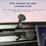 FORCELL F-Grip IronSecure uchwyt samochodowy do szyby/deski kompatybilny z MagSafe czarny