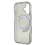 GUESS futerał do IPHONE 16 kompatybilny z MagSafe GUHMP16SHFWFCK (IML Flowers Wreath) czarny