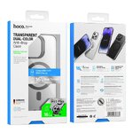 HOCO futera kompatybilny z MagSafe AS6 do IPHONE 15 Plus czarny transparentny
