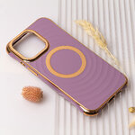 Nakładka Circle Glam Mag do iPhone 15 6,1" fioletowa