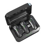 Devia mikrofon do telefonu Kintone USB-C bezprzewodowy podwójny krawatowy czarny