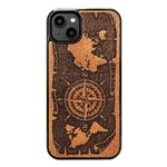 Bewood nakładka do iPhone 15 Plus 6,7" Róża Wiatrów Merbau