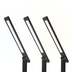 Lampka biurkowa LED 10W, 3000/4500/6000K, ładowanie indukcyjne, dotykowa, ściemniacz, czarna, LTC