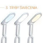 Lampka biurkowa LED składana, 3000/4500/6000K, 1200mAh, niebieska, LTC