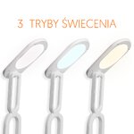Lampka biurkowa LED składana, 3000/4500/6000K, 1200mAh, różowa, LTC