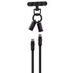 Devia kabel uniwersalna smycz 2w1 PD USB-C - USB-C 1,2 m 60W czarny