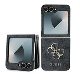 Guess nakładka do Samsung Galaxy Z Flip6 GUE003737 czarna 4G Metal Logo