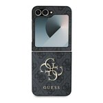 Guess nakładka do Samsung Galaxy Z Flip6 GUE003737 czarna 4G Metal Logo