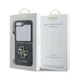 Guess nakładka do Samsung Galaxy Z Flip6 GUE003737 czarna 4G Metal Logo