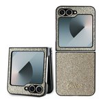 Guess nakładka do Samsung Galaxy Z Flip6 GUE003745 złota 4G Glitter Script