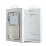 Guess nakładka do Samsung Galaxy Z Flip6 GUE003745 złota 4G Glitter Script