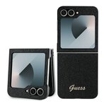 Guess nakładka do Samsung Galaxy Z Flip6 GUE003743 czarna 4G Glitter Script