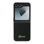 Guess nakładka do Samsung Galaxy Z Flip6 GUE003743 czarna 4G Glitter Script
