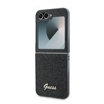 Guess nakładka do Samsung Galaxy Z Flip6 GUE003743 czarna 4G Glitter Script