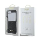 Guess nakładka do Samsung Galaxy Z Flip6 GUE003743 czarna 4G Glitter Script