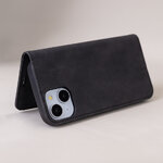 Etui Smart Suede do iPhone 16 Pro 6,3" czarne