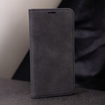 Etui Smart Suede do iPhone 16 Pro 6,3" czarne