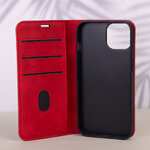 Etui Smart Suede do iPhone 16 Plus 6,7" czerwone