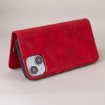 Etui Smart Suede do iPhone 16 Plus 6,7" czerwone