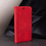 Etui Smart Suede do iPhone 16 Plus 6,7" czerwone