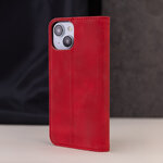 Etui Smart Suede do iPhone 16 Plus 6,7" czerwone
