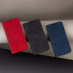 Etui Smart Suede do iPhone 16 Plus 6,7" czerwone