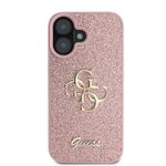 Guess nakładka Fixed Glitter Big 4G do iPhone 16 6,1" GUHCP16SHG4SGP różowa