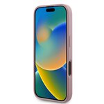 Guess nakładka Fixed Glitter Big 4G do iPhone 16 6,1" GUHCP16SHG4SGP różowa